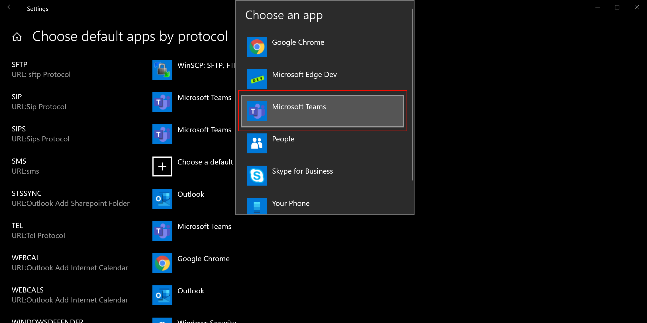 Windows 10 Settings Default App