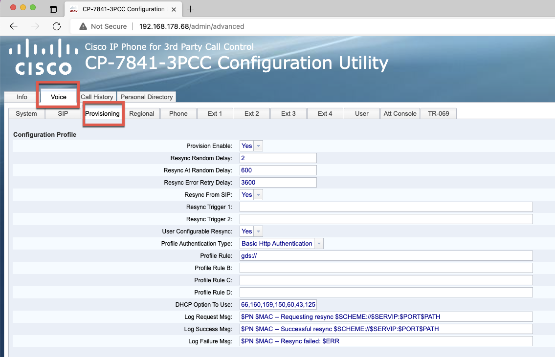 Cisco Provisioning