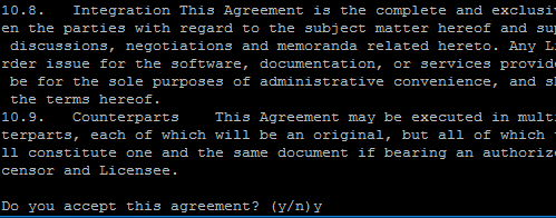 license agreement