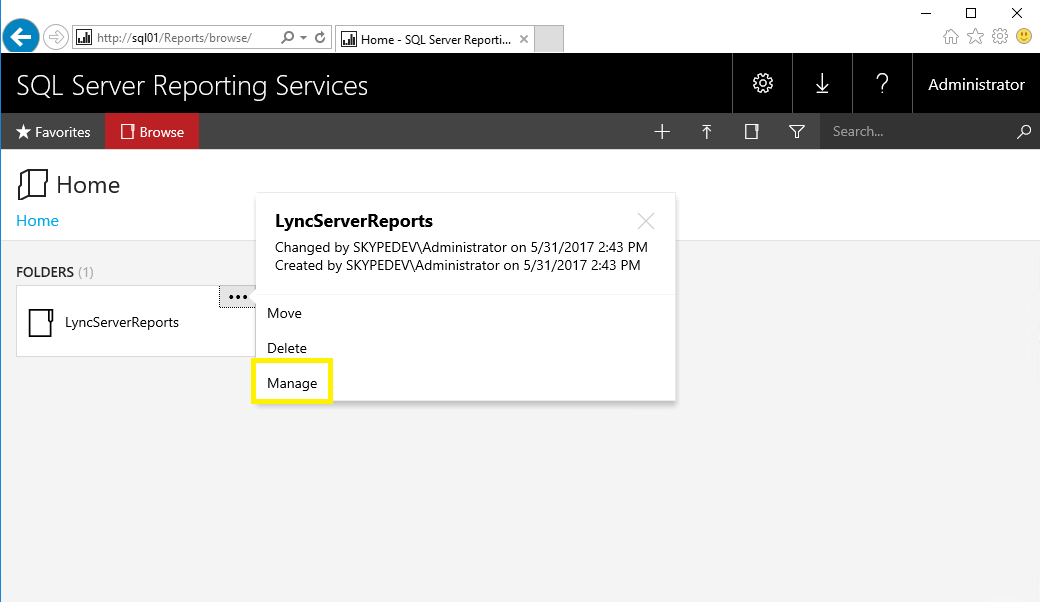 SQL Report Settings